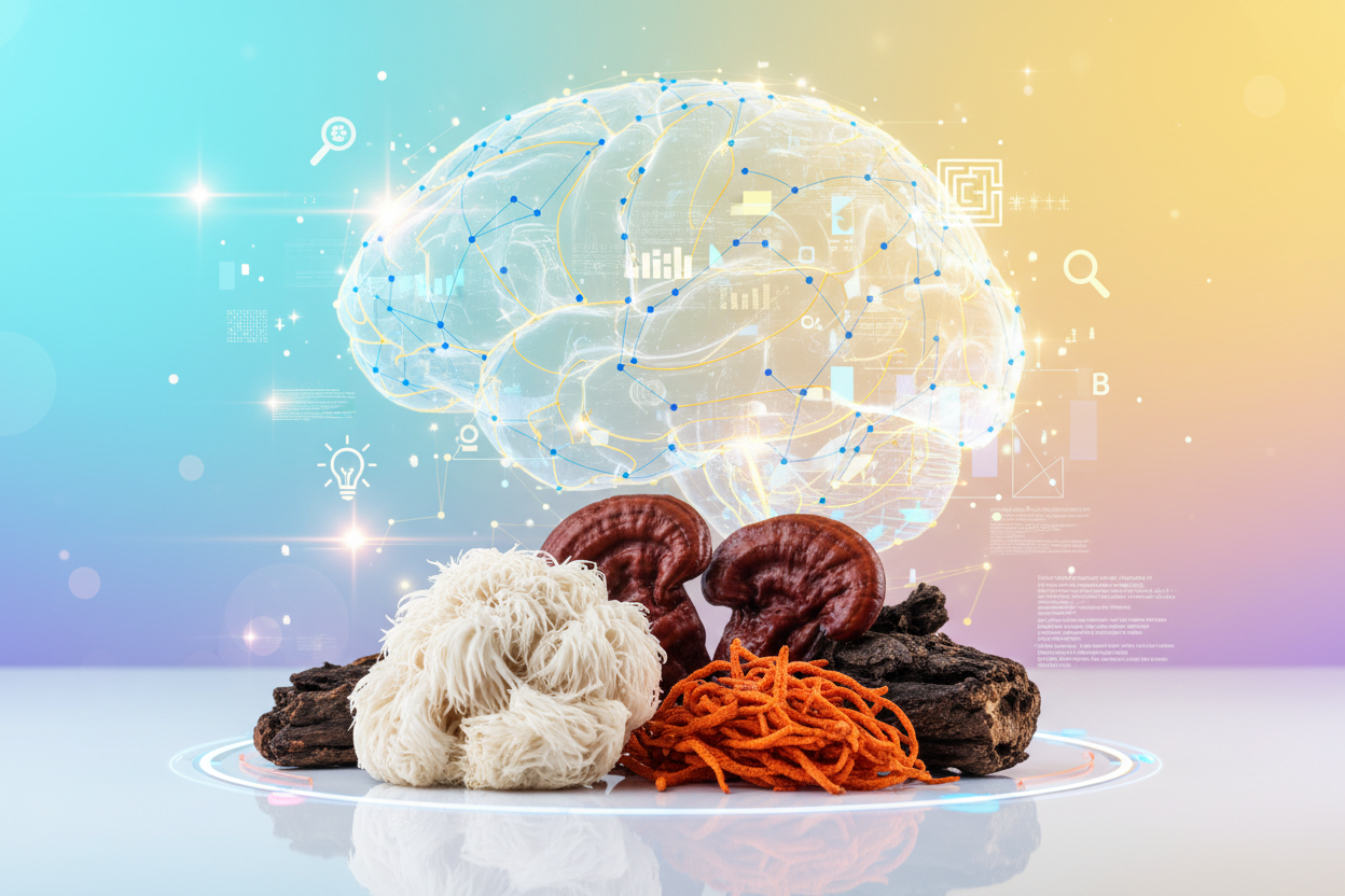 Mushroom cognitive enhancement visualization